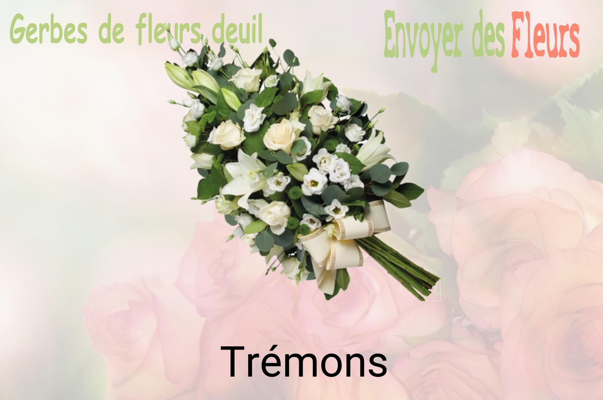 Gerbe de fleurs de deuil livrée à Trémons